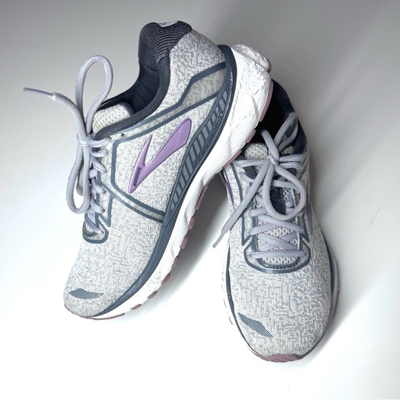 Brooks Women’s Adrenaline GTS 20 Gray Purple Athletic Running Sneakers Size-8.5 - Picture 3 of 9